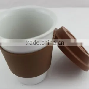 Cremic Glass Cup Mug Silicone Ceramic Cups With Lids thumbnail-1