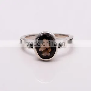 LIGHT WEIGHT SMOKY Ring,925 Sterling Silver Jewelry Wholesale,WHOLESALE SILVER JEWELRY,SILVER EXORTER,SILVER JEWELRY FROM INDIA thumbnail-1