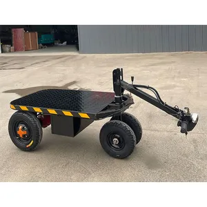Electric Mini Cargo Flat Cart Small Hand Push Flatbed Trolley thumbnail-4