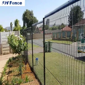 ECO FRIENDLY Hot DIP Galvanized/Powder Coated High Security Anti Climb Anti Thief Safety Metal Wire Welded Clear View 358 Mesh thumbnail-3