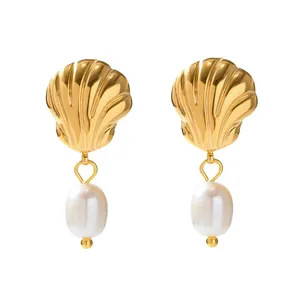 Trendy Water Drop Design Vacuum Earrings in Stainless Steel thumbnail-5