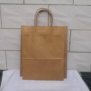 Customized Kraft Paper Handbags for Takeaway Coffee, Shopping, Clothing, Gifts, Etc. thumbnail-3
