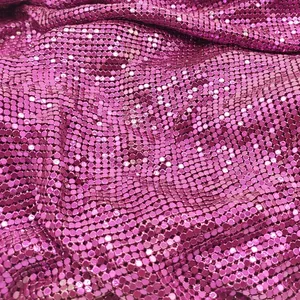 Soft Flexible Aluminum Wire Cloth Chainmail Mesh Fabric Curtain Screen Application Metal Sequin Woven Technique Bending Cutting thumbnail-2