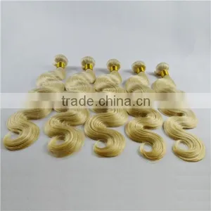 613 Hair Sew in Human Hair Extensions Blonde Mongolian Hair thumbnail-3