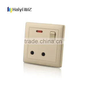 Champaign Gold Color 1 Gang 15A Wall Socket Switch Supplier's Choice thumbnail-2