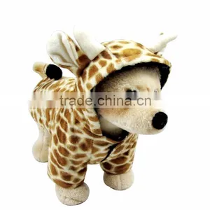 Hot Selling Autumn Winter Double Layer Velveteen Fleece Four Legs Style Leopard Pet Overcoat Dog Apparel thumbnail-1