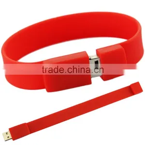 Bulk Cheap Colorful Silicon USB Flash Bracelet as Birthday Gift thumbnail-2
