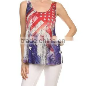 Custom Ladies Sublimation Tank Top/Digital Printing Singlet/3d Printing Top thumbnail-4