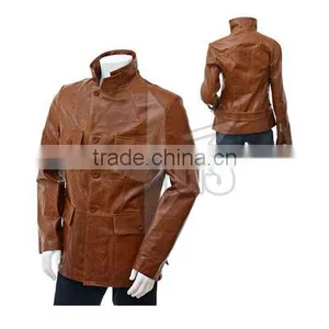 High Quality Brown Leather Jacket for Men thumbnail-1