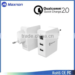 CE RoHS FCC Qualcomm Certified 3 Usb Quick Wall Charger With Quick Charge 2.0 Wholesale thumbnail-2