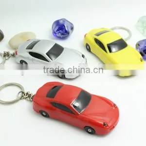 Hot Selling Car Shaped Led Plastic Keychain With Sound thumbnail-2