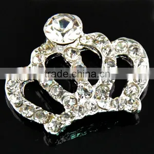 23x27mm Wholesales Price AAA Quality Alloy Crown Crystal Rhinestone Button for WeddingJewelry Garment Accessory thumbnail-1