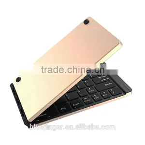 Aluminum Alloy Folding Bluetooth Keyboard for All Kinds of Tablets and Smart Phones thumbnail-1