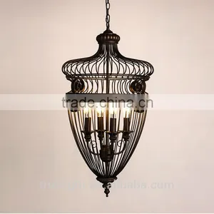 Hanging Lamp With Chicken Wire 4-light for Coffee Bar Interior Decoration China Supplier thumbnail-1