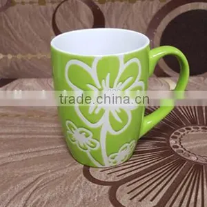 Fancy Red Flower Glazed Ceramic Microwavable Cups and Mugs thumbnail-4
