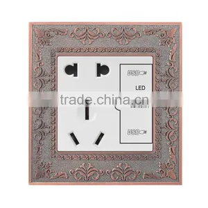 Hot Air Condition 5 Hole Socket, 2 Pin & 3 Pin Socket With Double USB thumbnail-1