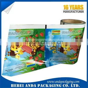 Gravure Printing Ice Cream Packaging Film for High Speed Packing Machine/Popsicle Packaging Bag/Plastic Popsicle Wrapper Quality Choice thumbnail-1