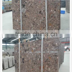 Red Pebble Stone Korean Marble Slab for Sales in Xiamen thumbnail-1