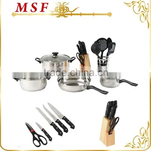 MSF-SS3012 Professional Kitchenware 20pcs Kitchenware Set 7pcs Stainless Steel Cookware Set and Kitchen Tools & Knives thumbnail-2