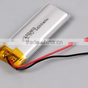 Rechargeable Li-polymer Battery 102460 1600mAh 3.7V With Stable PCM thumbnail-1