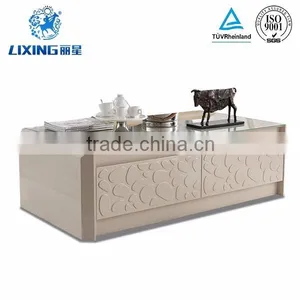 Living Room Furniture Type and Wooden Material Glass Coffee Table thumbnail-1