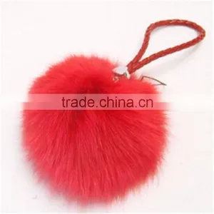 100% Genuine Fox Fur Ball for Keychain Bag Car Pendent thumbnail-6