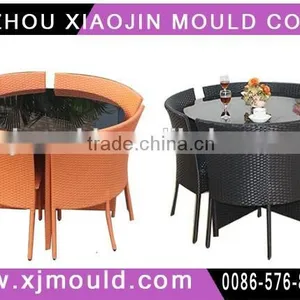Plastic Garden Rattan Chair With Armrest Mould Maker in Taizhou thumbnail-6
