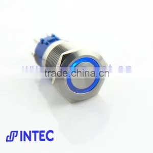 19mm Metal Switch, LED and Latch Switch, Stainless Steel 12V Switch thumbnail-1