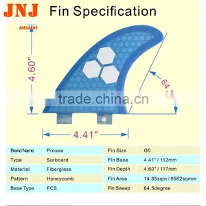 Fiberglass Honeycomb Surfboard Table FCS G5 Fin Future Fin thumbnail-1