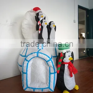 DJ-XT-32 Inflatable Penguin Family Statue Molds for Sale Christmas Decoration thumbnail-2