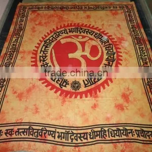 New Mantra om Printed Bedsheets Tapestry thumbnail-2