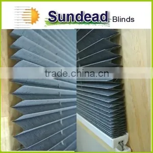 2015 Hot Sale High Quality Pleated Blinds /Polyester Fabric Pleated Blinds /plissee Blinds thumbnail-3