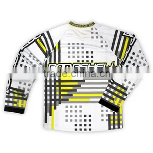 100%polyester Breathable Long Sleeve Sublimation Jersey Motocross thumbnail-2