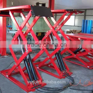 4-cylinders Hydraulic Ground Mounted Full Rise Scissor Lift With Slope VTS601 thumbnail-5