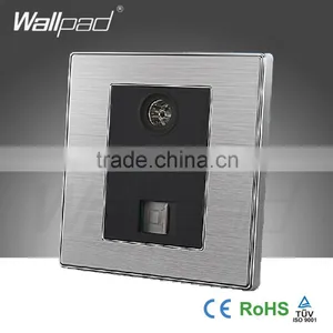 2015 China Hot Sale Wholesaler Wallpad Luxury Wall Light Switch Panel TV+COM Socket thumbnail-3