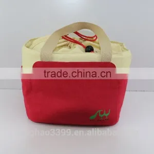 2016 New Design Cooler Bag Cotton Lunch Bag Fashion Drawstring Cooler Bag thumbnail-2