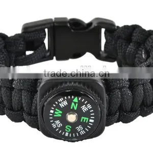 Black Plastic Compass for Paracord Survival Bracelet, Outdoor Camping Tools Compass thumbnail-2