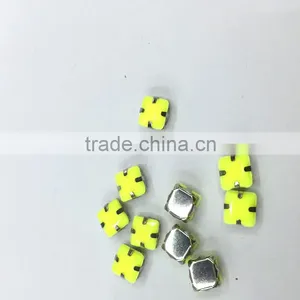 6*6mm Square Noen Yellow Pastel Candy Acrylic Rhinestone Metal Claw Sewing on Craft Jewelry Fittings Trim Garment thumbnail-1