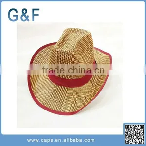 Stylish Wide Brime Wholesale Straw Cowboy Hats thumbnail-1