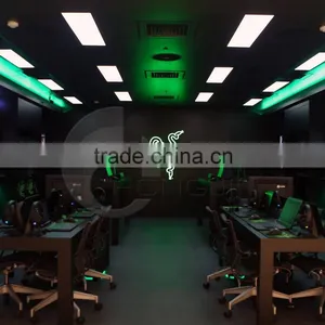 Hongjin Black MFMDF Computer Desk For Internet Cafe thumbnail-1