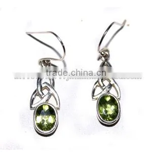 Sterling Silver Green Amethyst Earrings Jewelry thumbnail-1