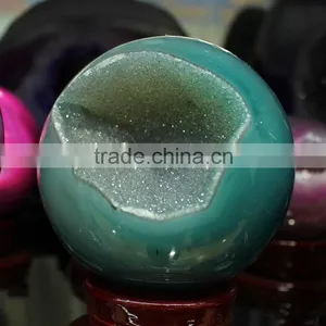 Natural Polished Agate Geode Balls thumbnail-2