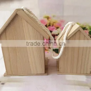 Garden Decorative Hanging Wood Cage Bird House thumbnail-3