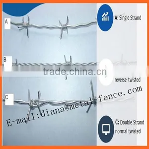 Galvanized or PVC Coated Barbed Wire Cheap Barbed Wire From Xinhai Metal Fence thumbnail-2