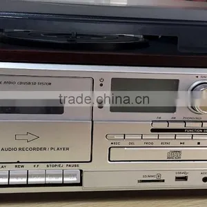 Rain Lane 6-in-1 Electric Turntable Fm Radio Cassette Record Player thumbnail-3