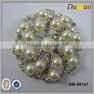 Big Size Metal Pearl Rhinestone Button thumbnail-6