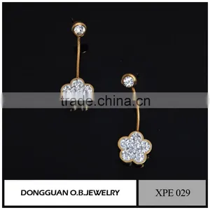 Wholesale 925 Sterling Silver New 2016 Latest Gold Earring Designs Earring for Girls thumbnail-5