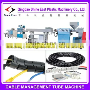 Plastic PE PVC PP HDPE Computer Cable Management Tube Production Line Making Machine thumbnail-1