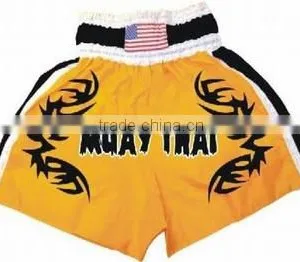 Men's Comfortable Breathable Cotton Boxing Combat Thai Kickboxing Shorts thumbnail-1