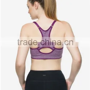 Workout Spinning Yoga Sports Bra Breathable Keyhole Bralette thumbnail-3